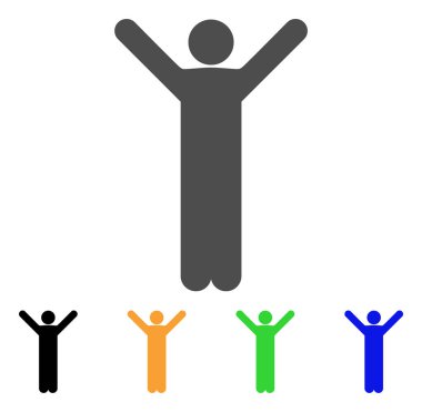 Mutlu bir adam vektör simgesi