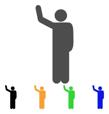 Merhaba poz vektör simgesi