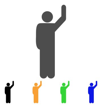 Otostop poz vektör simgesi