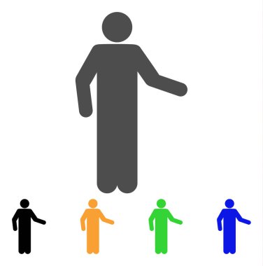 Davet poz vektör simgesi