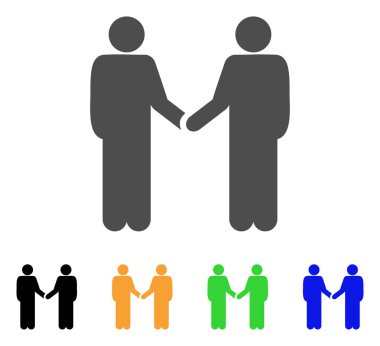 Kişi el sıkışma vektör simgesi