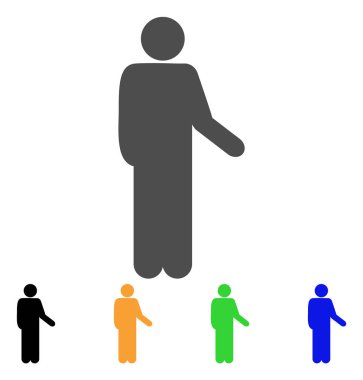 Ayakta poz vektör simge sakin ol