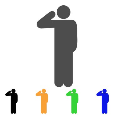 Selam poz vektör simgesi