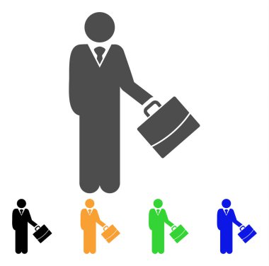 Ayakta işadamı vektör simgesi