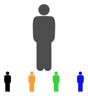 Ayakta adam vektör simgesi