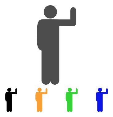 Oy poz vektör simgesi