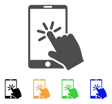 Akıllı telefon vektör simgesini tıklatın