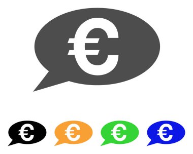 Euro ileti vektör simgesi