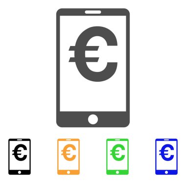 Euro mobil denge vektör simgesi