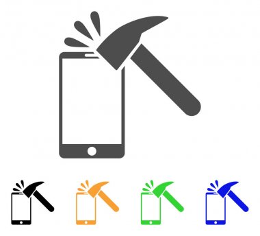 Çekiç Break Smartphone vektör simgesi