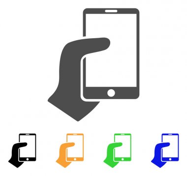 El tutma Smartphone vektör simgesi