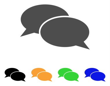 İleti bulutlar vektör simgesi