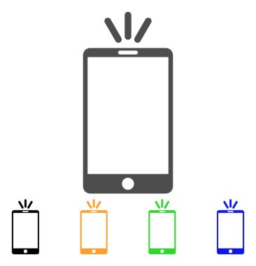 Mobil meşale vektör simgesi