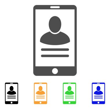 Mobil kullanıcı özellikleri vektör simgesi