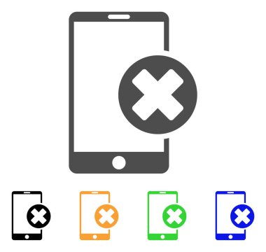 Telefon iptal vektör simgesi