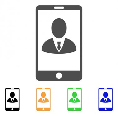 Telefon müşteri profili vektör simgesi