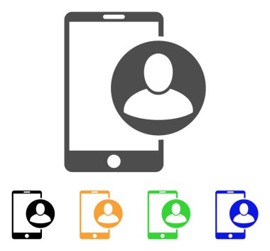 Telefon kullanıcı profili vektör simgesi