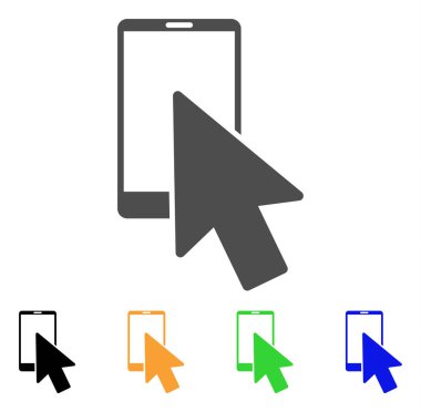 Smartphone ok işaretçi vektör simgesi