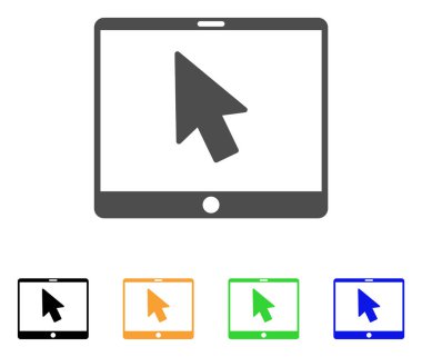 Tablet ok işaretçi vektör simgesi