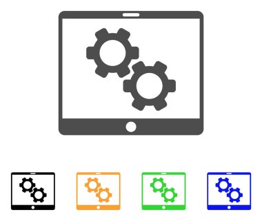 Tablet ayarları Gears vektör simgesi