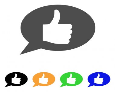 İleti vektör simgesi başparmak