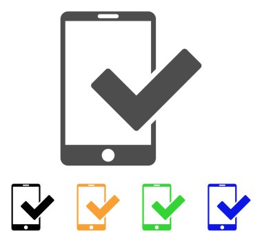 Geçerli Smartphone vektör simgesi