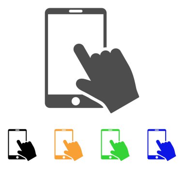 Akıllı telefon vektör simgeye dokunun