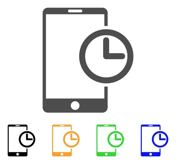 Icona vettoriale tempo smartphone — Vettoriale Stock