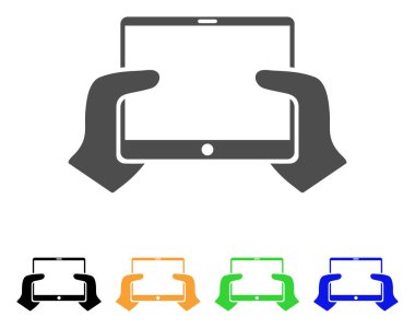 Pda vektör simge el ele tutuşur