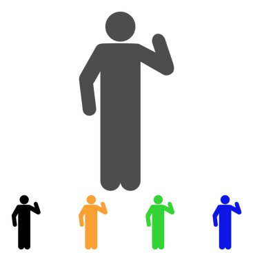 Görüş poz vektör simgesi