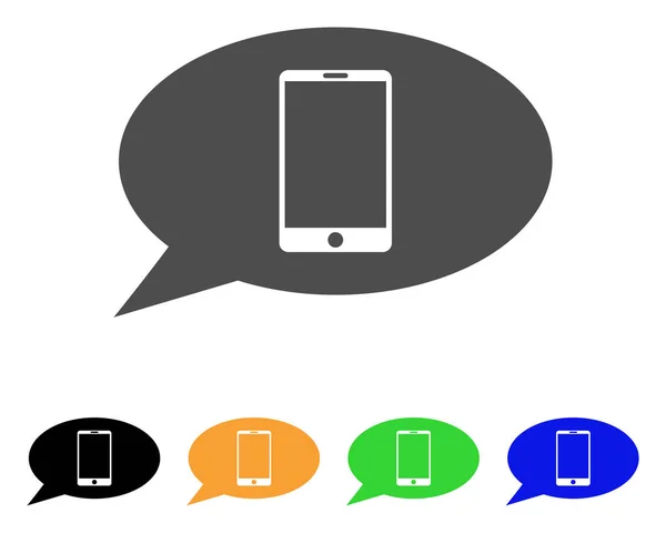 Smartphone Message Vector Icon — Stock Vector