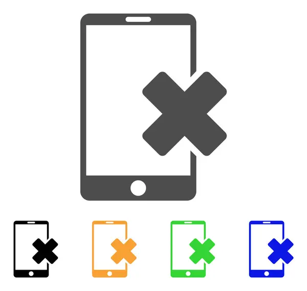 Icono de Vector de Smartphone equivocado — Vector de stock