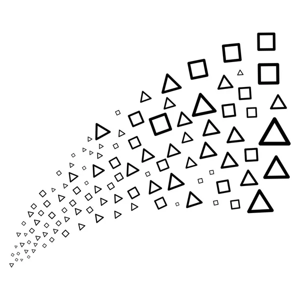 Fonte Fluxo de quadros triangulares e quadrados — Vetor de Stock