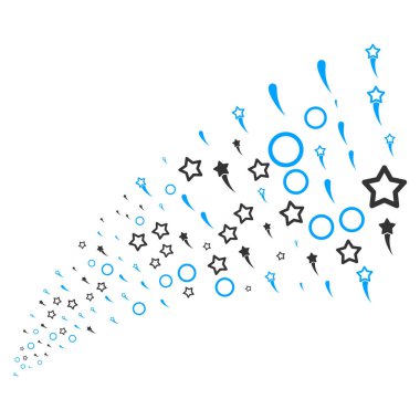 Kaynak akışı konfeti yıldız