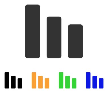 Çubuk grafik azalma vektör simgesi