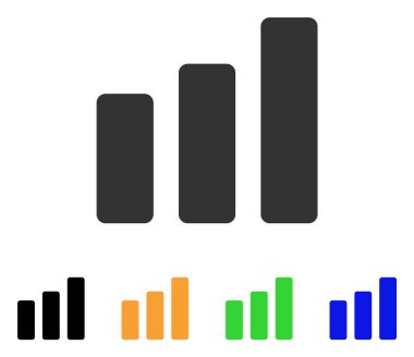 Çubuk grafik artış vektör simgesi