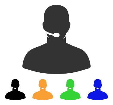 Çağrı merkezi operatör vektör simgesi