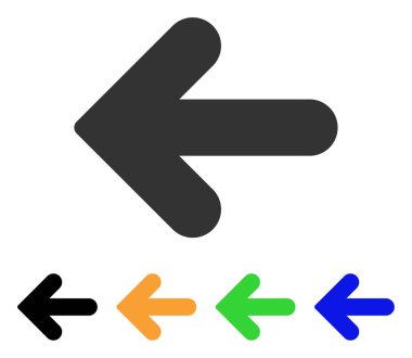 Ok sol vektör simgesi