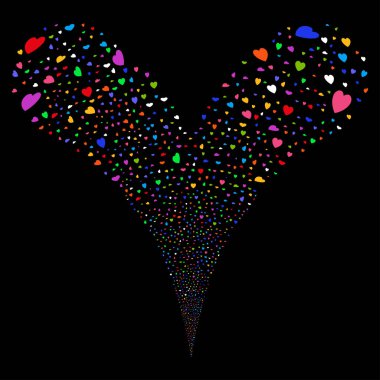 Sevgililer yaprakları çeşme dere