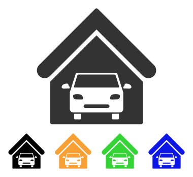 araba garajı vektör simgesi