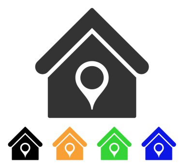 Evin konumu vektör simgesi