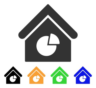Realty pasta grafiği vektör simgesi