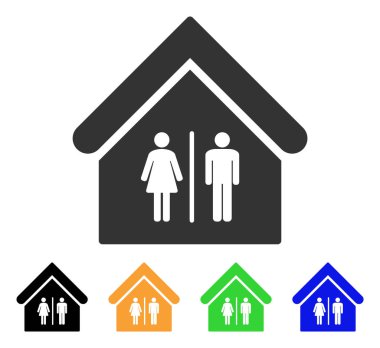 Tuvalet Binası vektör simgesi