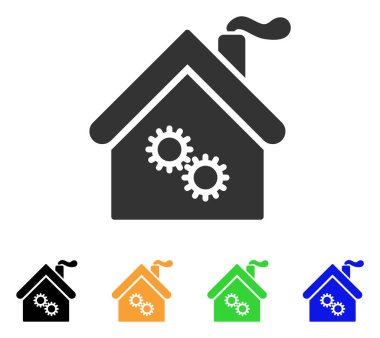 Fabrika oluşturma vektör simgesi