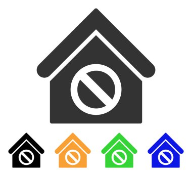 Vektör simgesi bina yasak