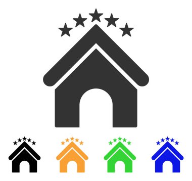 Hotel yıldız vektör simgesi