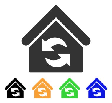 Güncelleştirme bina vektör simgesi