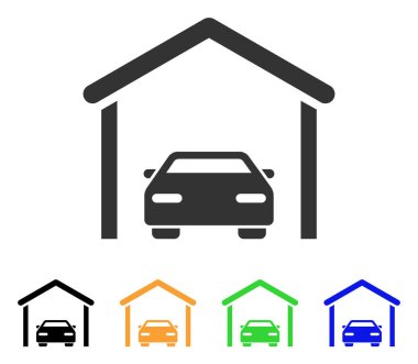 araba garajı vektör simgesi