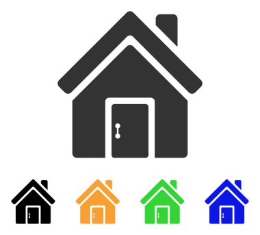 Kapalı ev kapı vektör simgesi