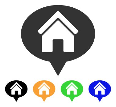 Ev bilgi balon vektör simgesi